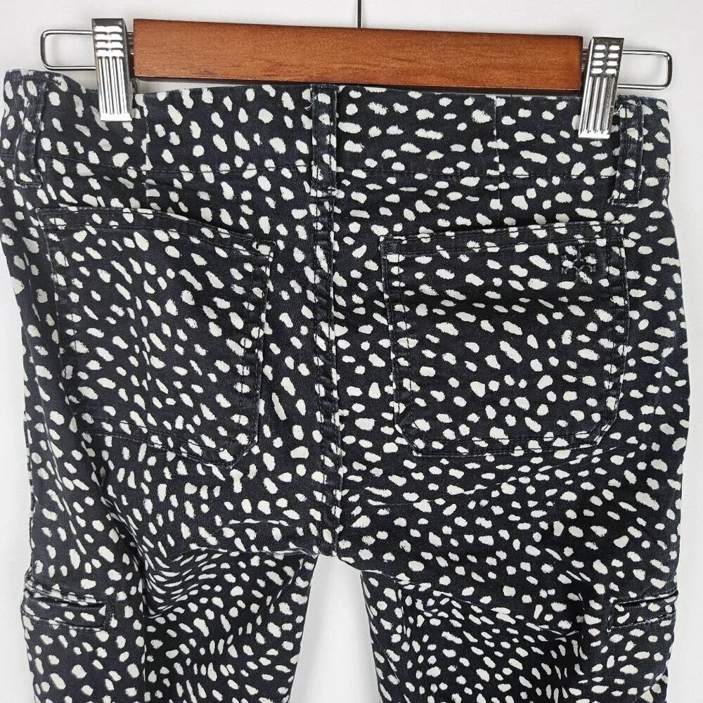 Tory Burch Walker Jeans Pants Size 25 Dotted Pony Print Denim Stretch Ankle‎